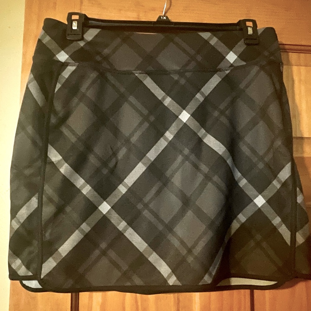 ATHLETA LT SKIRT PLAID FLEECE LINED